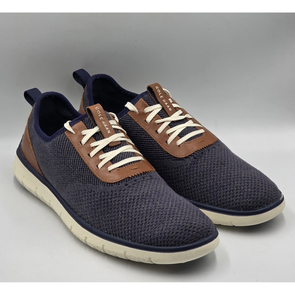 Cole Haan Zero Grand Men's Lightweight Knit Oxford Casual Shoes Size 13 Navy